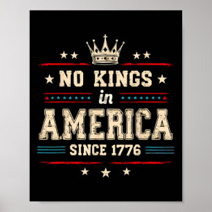 Keine Könige in Amerika seit 1776 störte die Flagg Poster