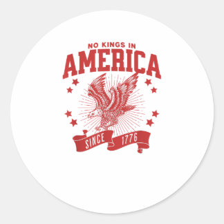 Keine Könige in Amerika seit 1776 USA Adler Runder Aufkleber