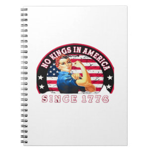 Keine Könige in Amerika seit 1776 USA-Flagge Speic Notizblock