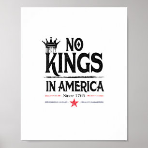 Keine Könige in Amerika seit 1776 Vintage-Grafik C Poster