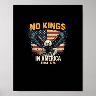 Keine Könige in Amerika seit 1776 Vintage-Grafik Poster