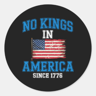 Keine Könige in Amerika Shirt, die Kings Patrioti  Runder Aufkleber