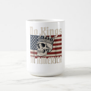 Keine Könige in Amerika Skull-amirikanische Flagge Kaffeetasse