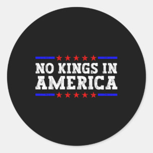 Keine Könige in Amerika Trump Widerstehen Retro Vi Runder Aufkleber