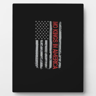 Keine Könige in Amerika US-Flagge im Vintage-Retro Fotoplatte