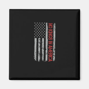Keine Könige in Amerika US-Flagge im Vintage-Retro Magnet