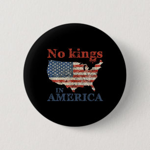 Keine Könige in Amerika US-Flagge Vintag 1 Button