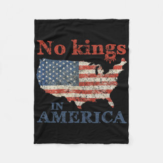 Keine Könige in Amerika US-Flagge Vintage 1 Fleecedecke