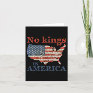 Keine Könige in Amerika US-Flagge Vintage 1 Karte