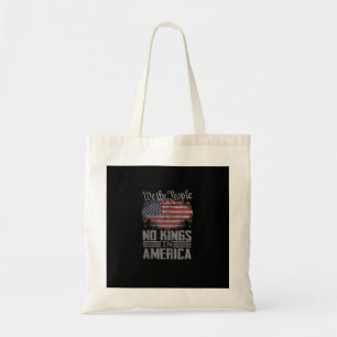 Keine Könige in Amerika US-Flagge Vintage Kunstgra Tragetasche