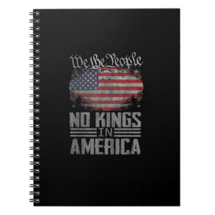 Keine Könige In Amerika US-Flagge Vintage Künstler Notizblock