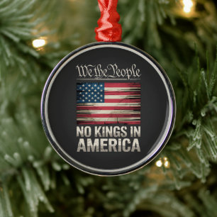 Keine Könige in Amerika US-Flagge Vintage Ornament Aus Metall