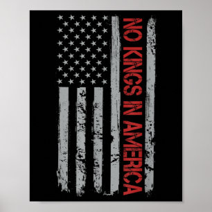 Keine Könige in Amerika US-Flagge Vintage Poster