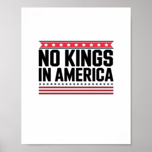 Keine Könige in Amerika USA Bold Design Poster
