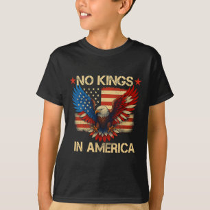 Keine Könige In Amerika USA-Flagge Demokratie Adle T-Shirt