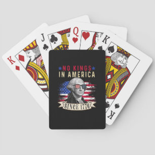 Keine Könige in Amerika USA-Flagge Retro Cooler St Spielkarten