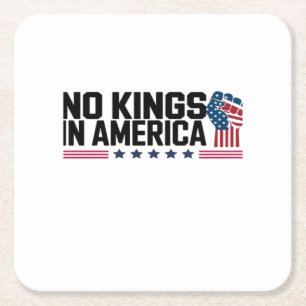 Keine Könige In Amerika USA Kreativ Casual Rechteckiger Pappuntersetzer
