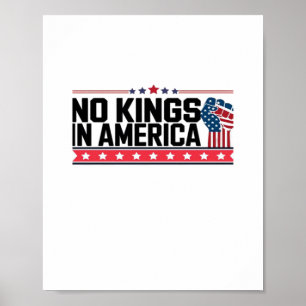 Keine Könige in Amerika USA Minimal Clean Poster