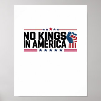 Keine Könige in Amerika USA Patriotischer Stil Poster