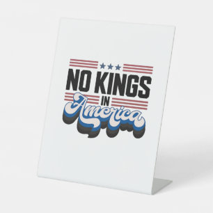 Keine Könige in Amerika USA Retro Klassiker Sockelschild