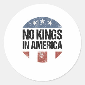 Keine Könige In Amerika Vintage Patriotisch Keine Runder Aufkleber