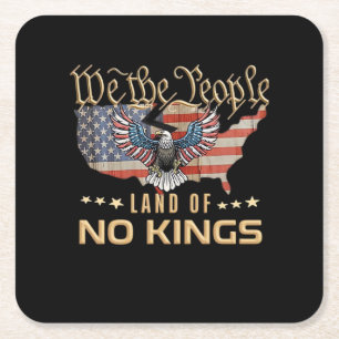 Keine Könige In Amerika We The People Kreativer St Rechteckiger Pappuntersetzer