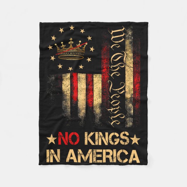 Keine Könige in Amerika Wir, das politische Shirt  Fleecedecke (Vorderseite)