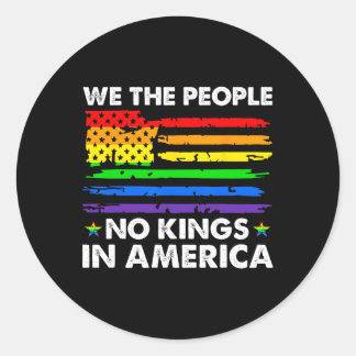 Keine Könige in Amerika Wir, das politische Shirt  Runder Aufkleber