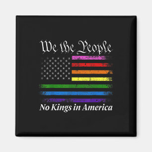 Keine Könige in Amerika, wir die Flagge der Mensch Magnet