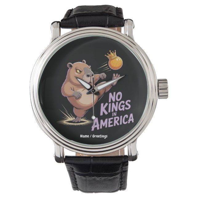 Keine Könige in Amerika Wir haben das Volk politis Armbanduhr (Vorderseite)