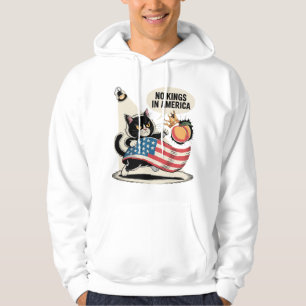 Keine Könige in Amerika Wütende Katzenkunst Hoodie