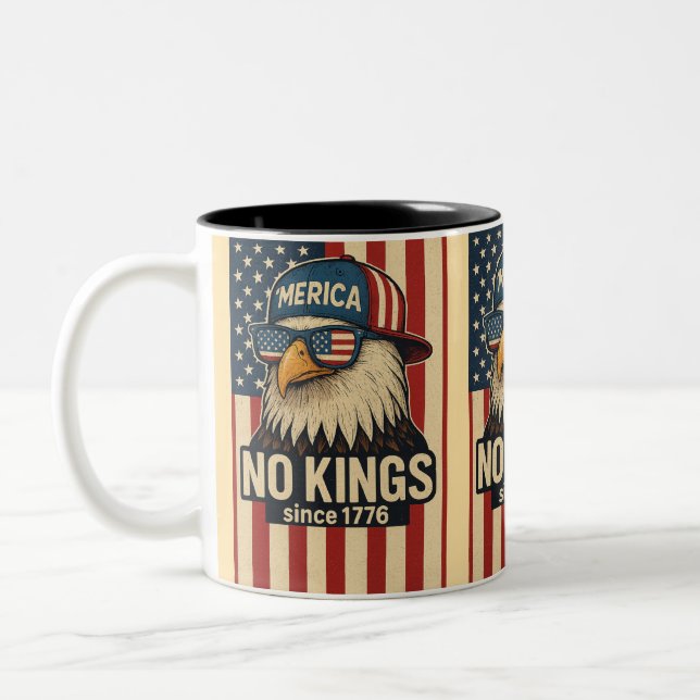 Keine Könige in Amerika Zweifarbige Tasse (Links)