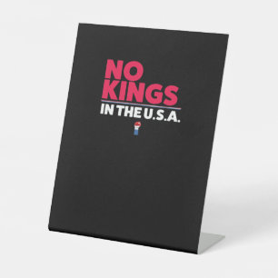 Keine Könige in den USA Trendige Grafik Sockelschild