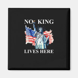 Keine Könige leben in Amerika Freiheitsflagge Patr Magnet