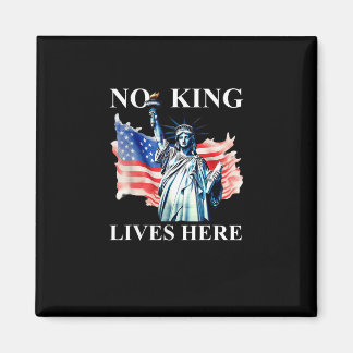 Keine Könige leben in Amerika Freiheitsflagge Patr Magnet