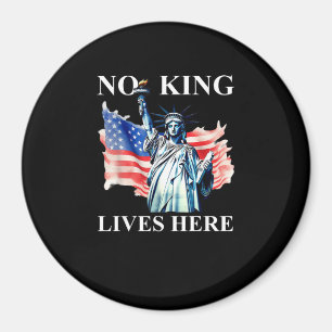 Keine Könige leben in Amerika Freiheitsflagge Patr Magnet