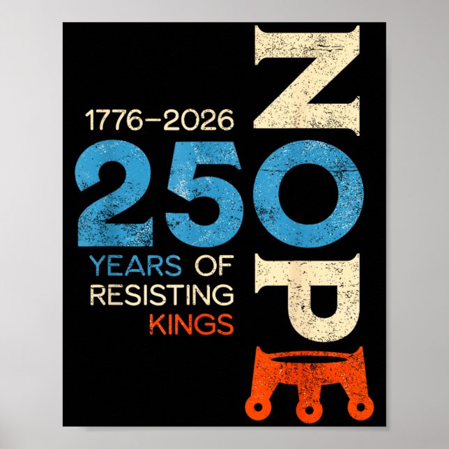 Keine Könige März 2026 Protestschild Poster (Vorne)