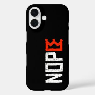 Keine Könige Nope Protest Zeichen horizontalen fet iPhone 16 Hülle