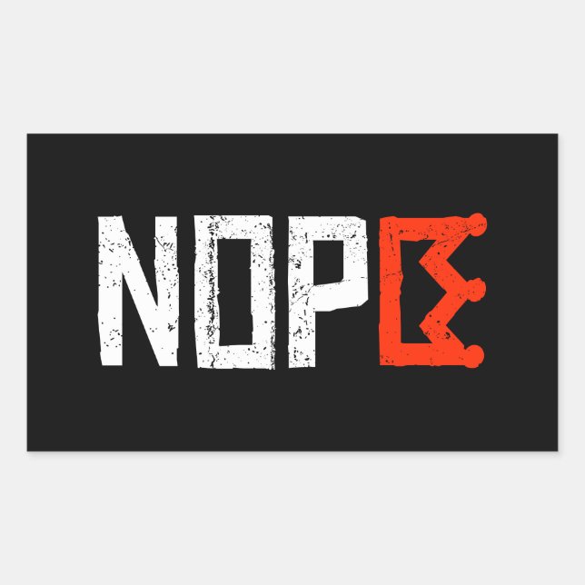 Keine Könige Nope Protest Zeichen horizontalen fet Rechteckiger Aufkleber (Vorderseite)