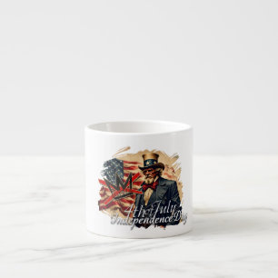 Keine Könige Onkel Sam Unabhängigkeitstag Kunst Espressotasse