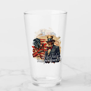 Keine Könige Onkel Sam Unabhängigkeitstag Kunst Glas