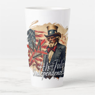 Keine Könige Onkel Sam Unabhängigkeitstag Kunst Milchtasse