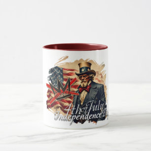 Keine Könige Onkel Sam Unabhängigkeitstag Kunst Tasse