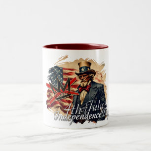 Keine Könige Onkel Sam Unabhängigkeitstag Kunst Zweifarbige Tasse