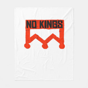 Keine Könige Protest Grafik Grunge Krone Amerikan Fleecedecke
