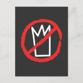 Keine Könige protestieren Kronenlogo Postkarte