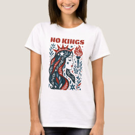 Keine Könige Retro Patriotische Frau Freiheitskuns T-Shirt
