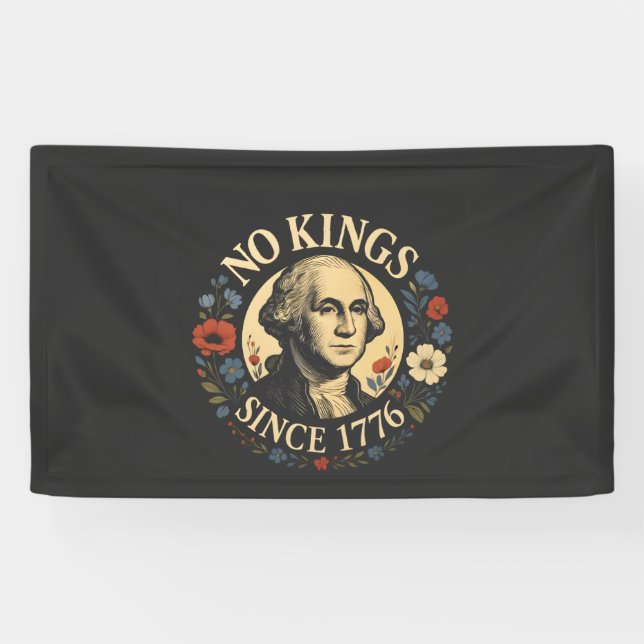 Keine Könige Seit 1776 Amerikanische Demokratie Pr Banner (Horizontal)