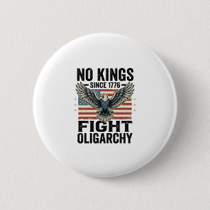 Keine Könige seit 1776 Patrioten-Adler Vintage-Shi Button
