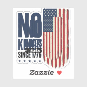Keine Könige seit 1776 Patrioten-Flag-Shirt-Design Aufkleber